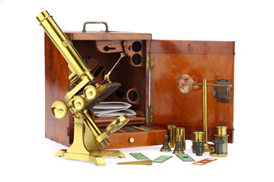 Lot 176 - A Society of the Arts-Pattern Brass Microscope
