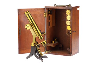 Lot 177 - Crouch Monocular Brass microscope
