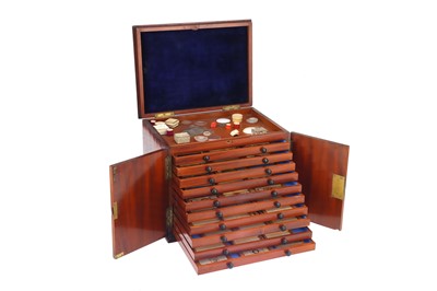 Lot 180 - A Collectors Cabinet With Microscope Slides