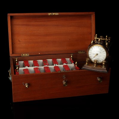Lot 97 - A Therapeutic Wet-Cell Battery & Induction Coil