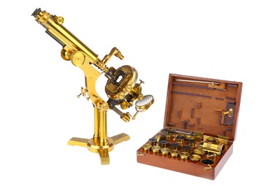 Lot 5 - A Large Smith & Beck No.1 Circuit Stage Binocular Microscope