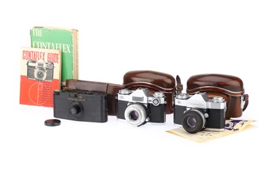 Lot 128 - Two Zeiss Ikon Contaflex SLR 35mm Cameras