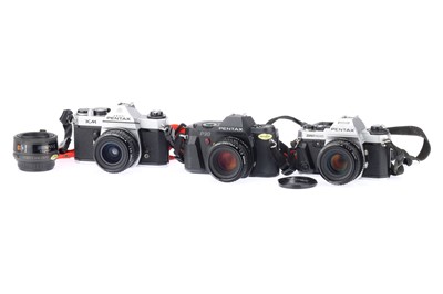 Lot 194 - A Selection of Various Pentax SLR Cameras
