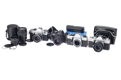 Lot 162 - A Selection of Praktica Cameras & Lenses