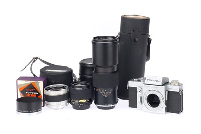 Lot 169 - A Topcon RE Super 35mm SLR Camera Outfit