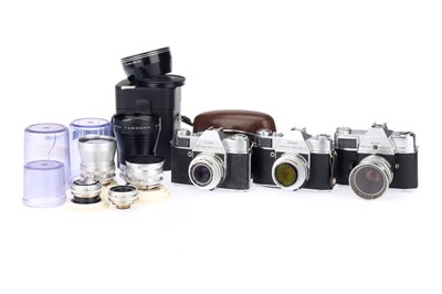 Lot 170 - A Selection of Kodak Retina Reflex Cameras & Lenses