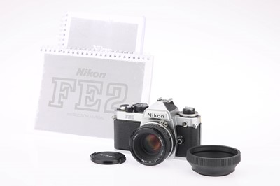 Lot 66 - A Nikon FE2 SLR 35mm Film Camera