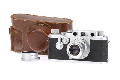 Lot 24 - A Leica IIIf Delay Red Dial Rangefinder 35mm Film Camera