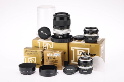 Lot 71 - Three Early Nikon Nikkor Lenses