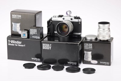 Lot 62 - A Voigtlander Bessa-T Rangefinder Camera Outfit
