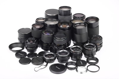 Lot 129 - A Selection of Minolta MD Mount Lenses