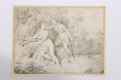 Lot 489 - Willem van Mieris (Leiden 1662-1747) Wooded Landscape with Figures