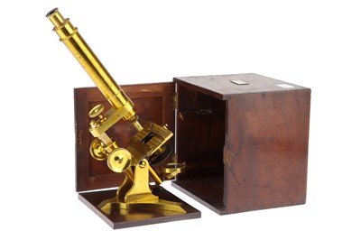 Lot 14 - A Compound Microscope By Husbands & Clarke, Bristol
