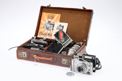 Lot 233 - A Plaubel Makina IIIR Medium Format Strut Folding Camera Outfit