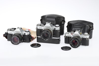 Lot 161 - A Selection of Canon 35mm SLR Cameras