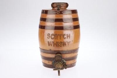 Lot 855A - Large Locking Salt Glaze Doulton Whisky Jar