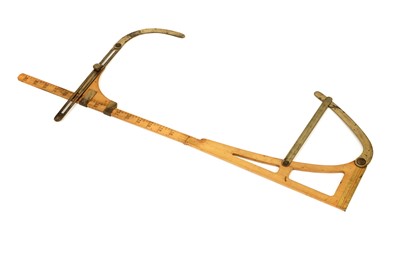 Lot 98 - A Complex Adjustable Boxwood & Brass Saddle Maker’s Design Frame