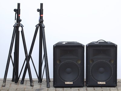 Lot 1310Z - A Pair of Yamaha S12e Speakers & Tripods