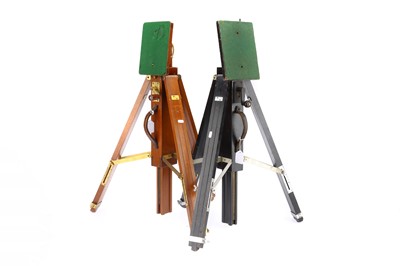 Lot 325 - Two Large Gandolfi Wooden Large Format Tripods