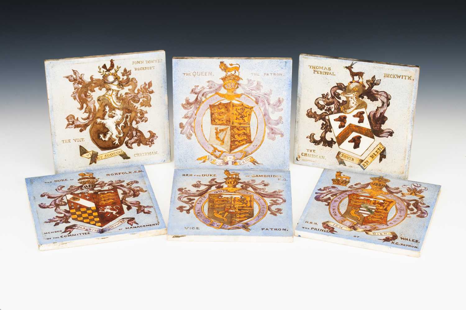 Lot 65 - Collection of 14 Original Tiles From Brompton Hospital Library