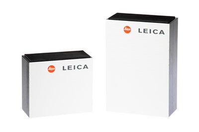 Lot 81 - Two Leica Wooden Advertising Display Blocks