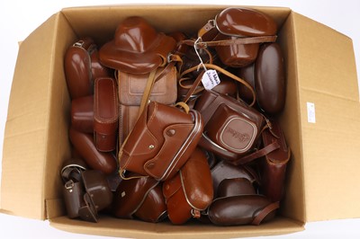 Lot 634 - A Mixed Selection of Brown Leather Style Cases