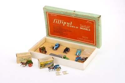Lot 937 - Britains boxed Lilliput World series farm sets comprising 6pce Vehicle set