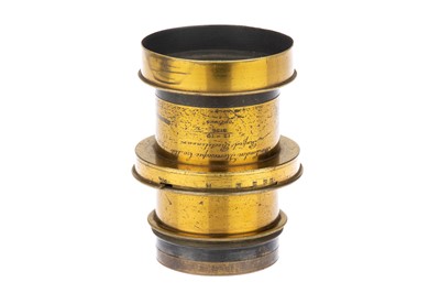Lot 296 - A Perken, Son & Rayment Rapid Rectilinear 12 x 10 'Optimus' Brass Lens