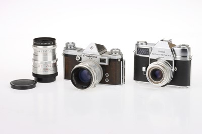 Lot 44 - A KW Praktina and a Kodak Retina Reflex III SLR Cameras