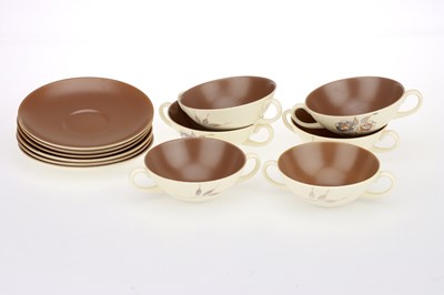 Lot 700 - A Selection of Six Poole Pottery Soup Dishes & Sauces