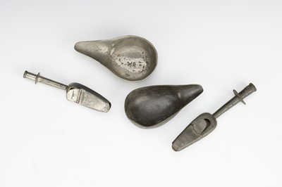 Lot 76 - A Group of Antique Pewter Medical Items