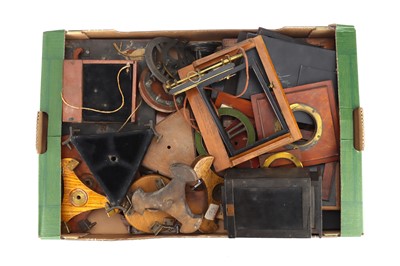 Lot 450 - A Mixed Selection of Mahogany & Brass Camera Accessories
