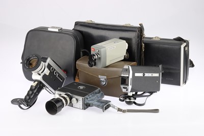 Lot 537 - Bolex, Elmo and Leitz Cine Movie Cameras