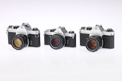 Lot 254 - Three Asahi Pentax 35mm SLR Cameras