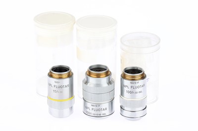 Lot 619 - Leitz Wetzlar NPL Fluotar Microscope Objectives