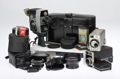 Lot 555 - A Paillard Bolex P4 and Other 8mm Cine Movie Cameras