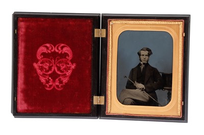 Lot 42 - Fine Coloured Ambrotype in Peck and Halvorson Union Case