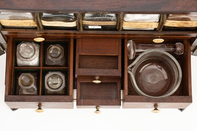 Lot 10 - An Inlaid Brass & Mahogany Domestic Medicine Chest