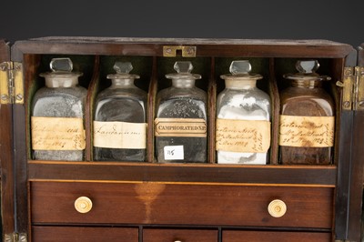 Lot 10 - An Inlaid Brass & Mahogany Domestic Medicine Chest