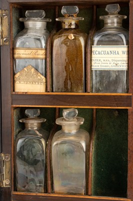 Lot 10 - An Inlaid Brass & Mahogany Domestic Medicine Chest