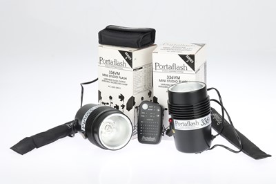 Lot 433 - Two Portaflash 336VM Studio Lighting System Flash Heads