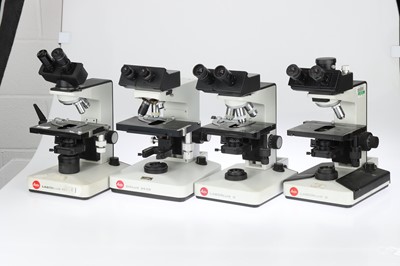 Lot 579 - Collection of 4 Leitz Binocular/Trinocular Microscopes