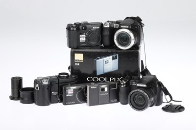 Lot 327 - A Selection of Nikon and Fujifilm Digital Cameras
