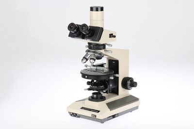 Lot 593 - Olympus BH-2 Polarising Trinocular Microscope