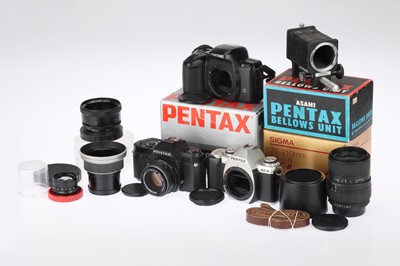 Lot 247 - A Mixed Selection of Pentax Cameras