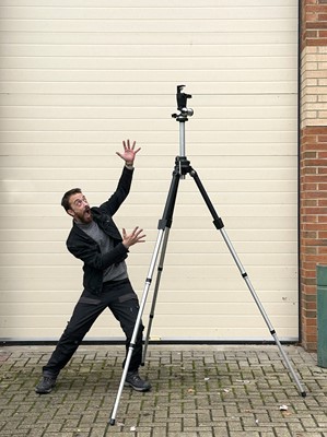 Lot 486 - A Very Large Bilora Heavy Duty Tripod