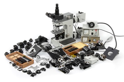 Lot 103 - A Very Well Equipped Leitz Orthoplan Trinocular Microscope