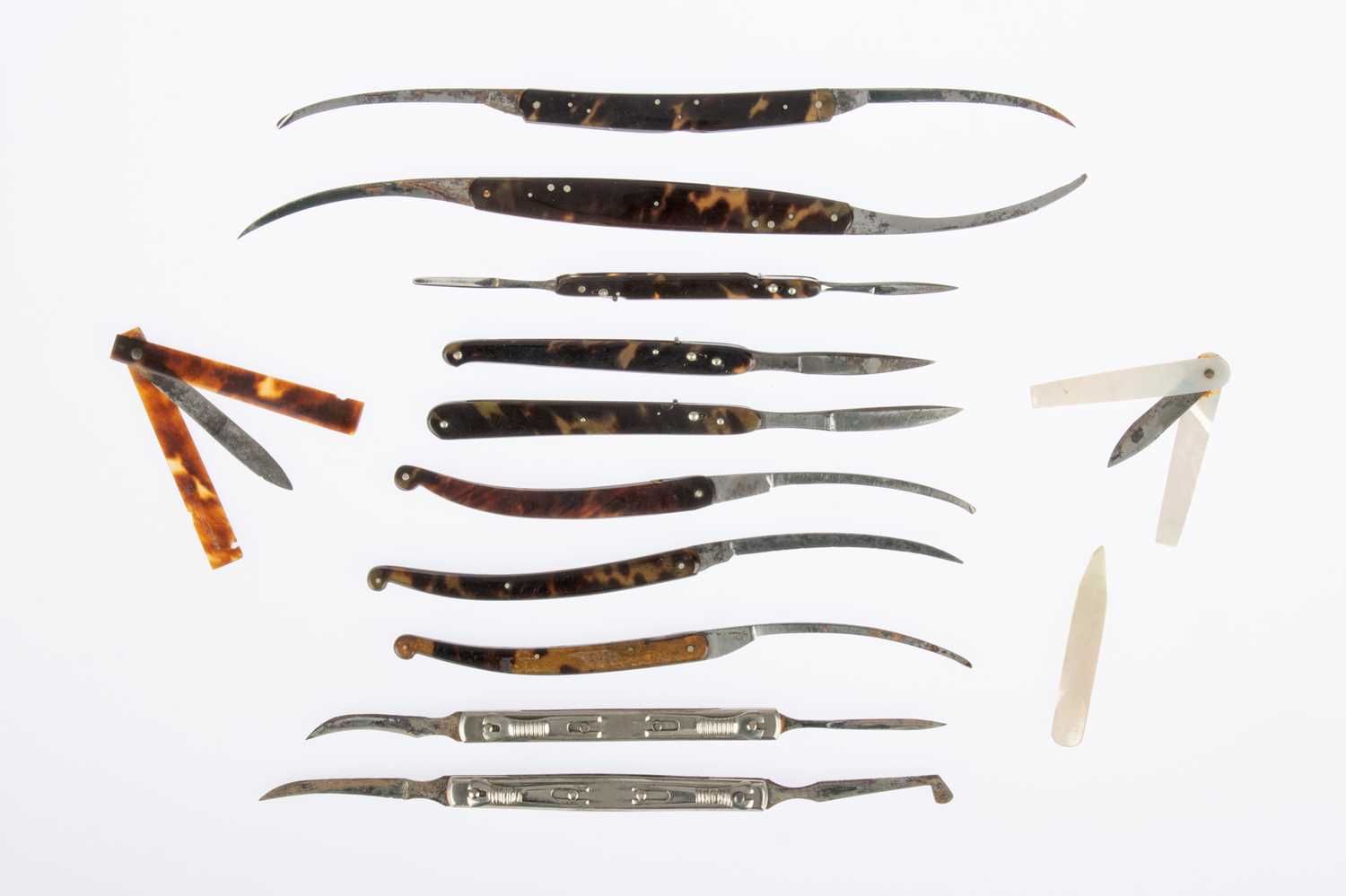 Lot 64 - A Collection of Folding Bistoury Knives, & Lancets