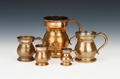 Lot 147 - Collection of Victorian Brass Capacity Measures