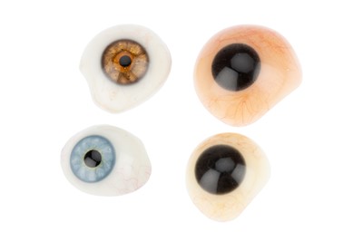 Lot 62 - Collection of 4 Prosthetic Glass Eyes